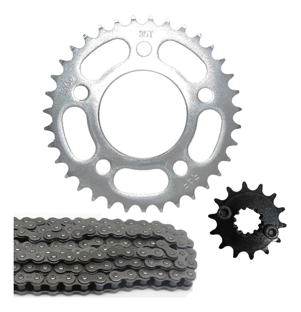 Kit Relação Cb 300 Coroa Reduzida 35 Pinhão 14 Corrente Fina
