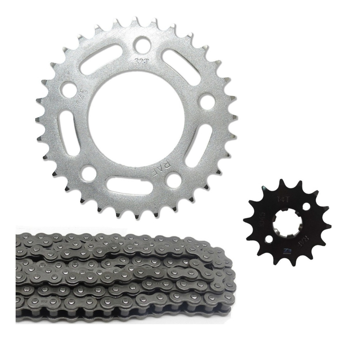 Kit Relação Cbx 200 Strada Corrente Fina Coroa 32 Pinhão 14