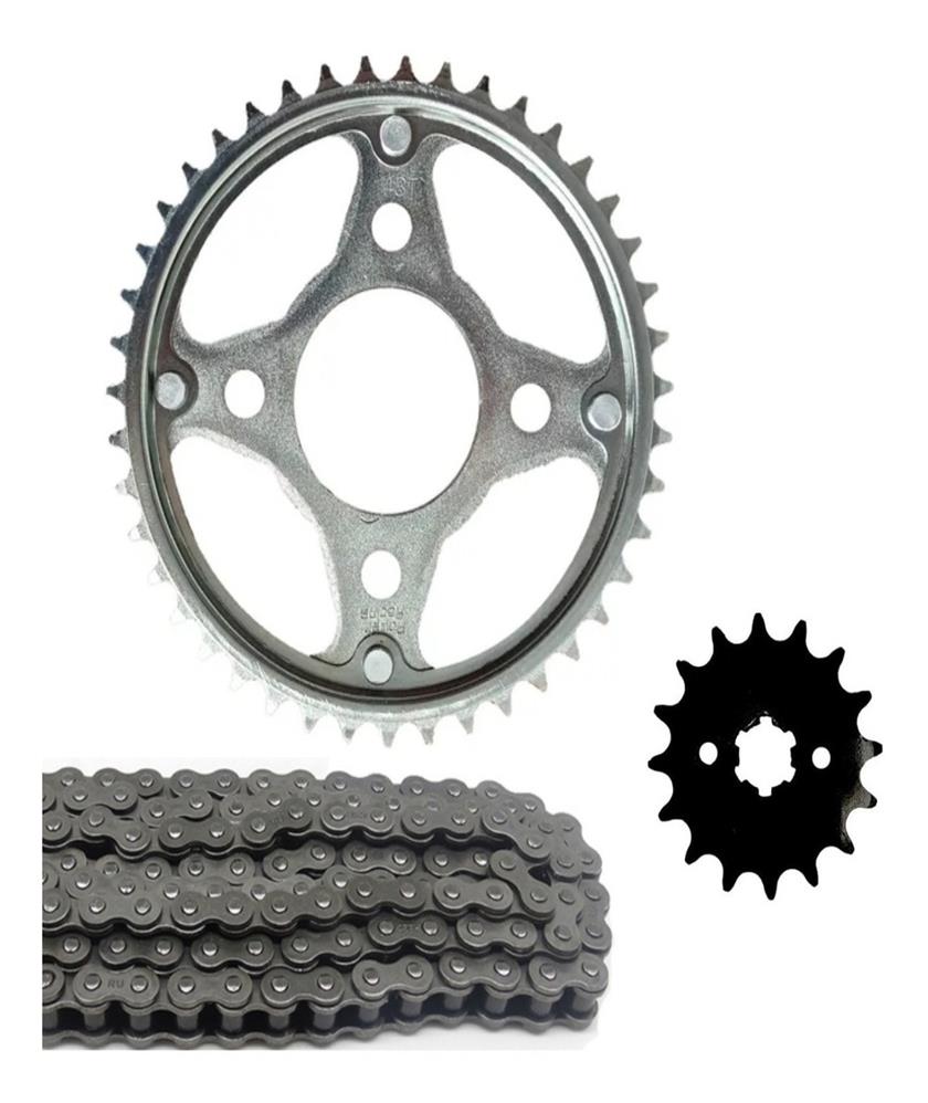 Kit Relação Cbx 150 Aero Coroa 43 Pinhão 16 Corrente Fina