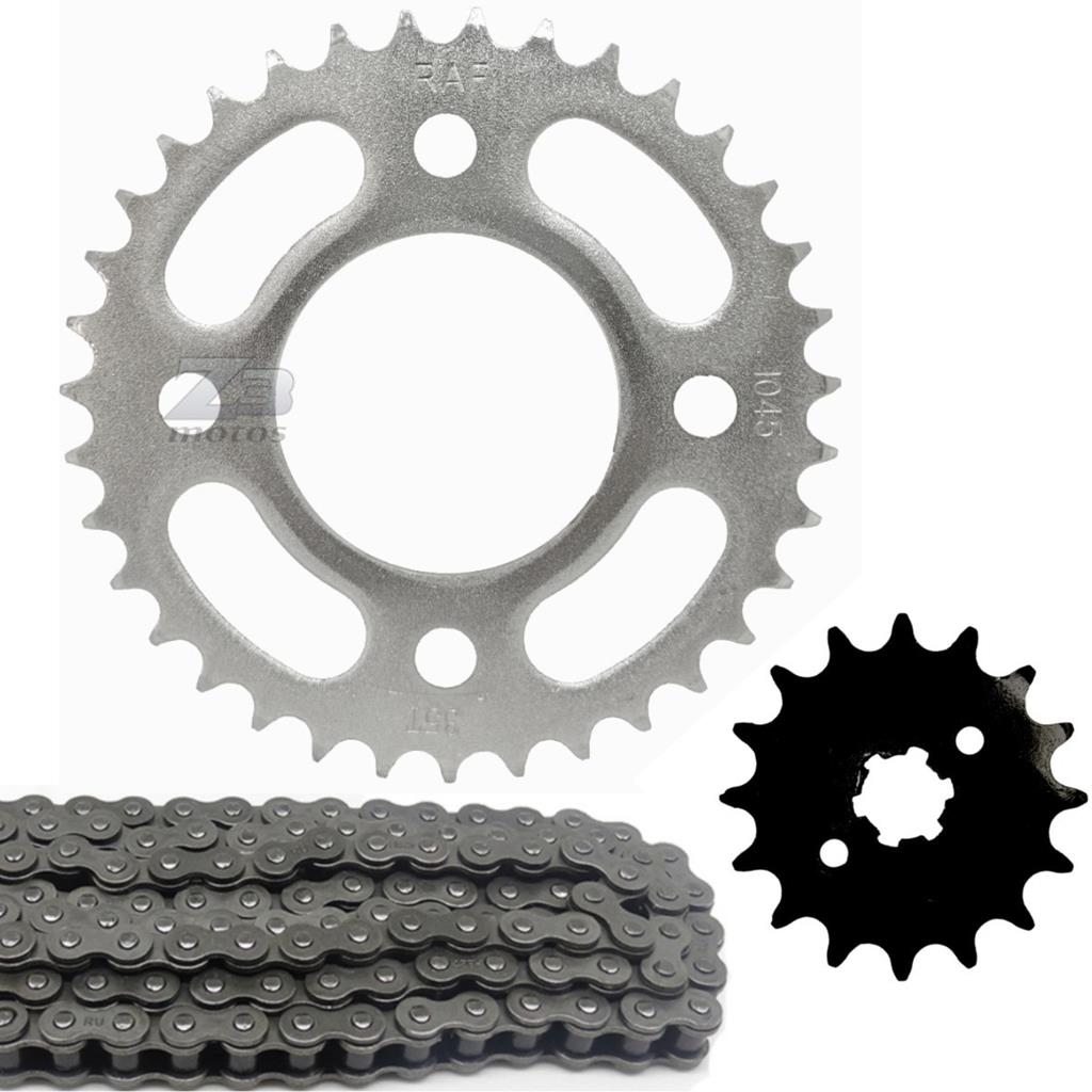 Kit Relação Cbx 150 Aero Coroa 35 Pinhão 16 Corrente Fina