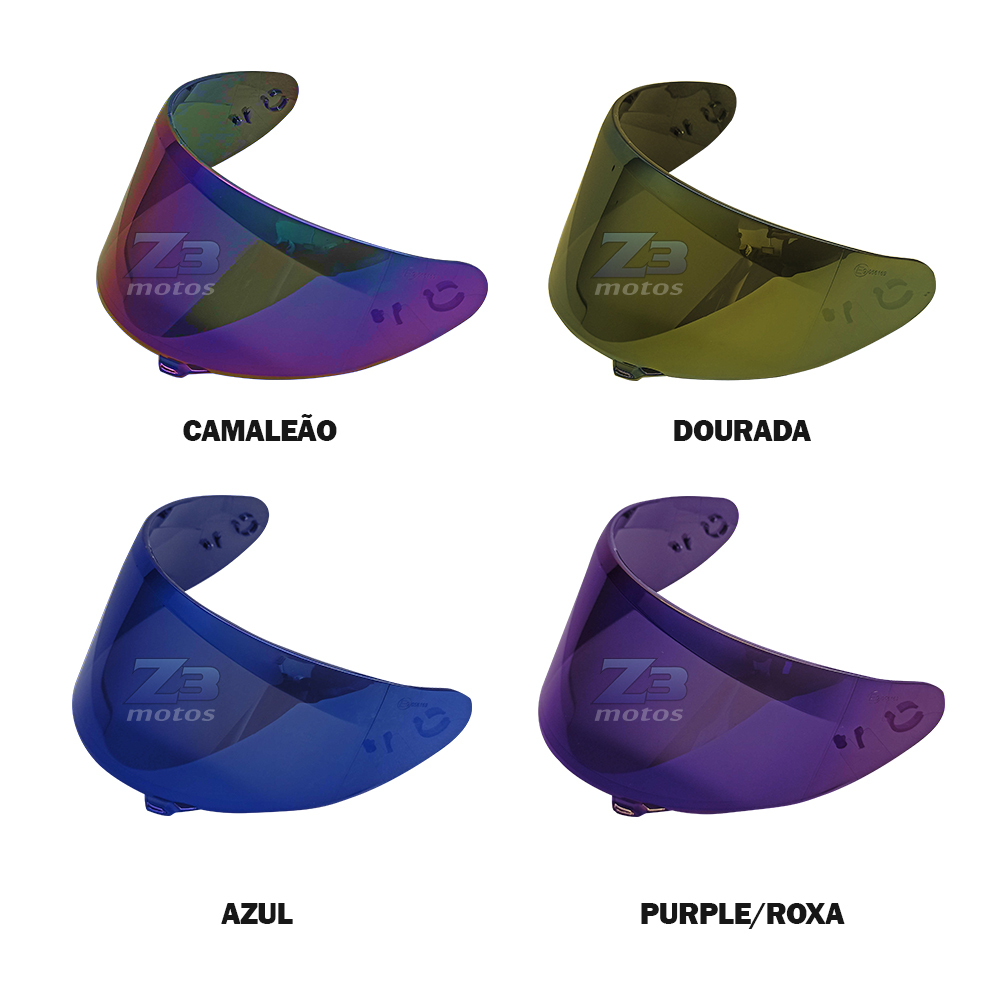 Viseiras de diversas cores para Capacete Axxis