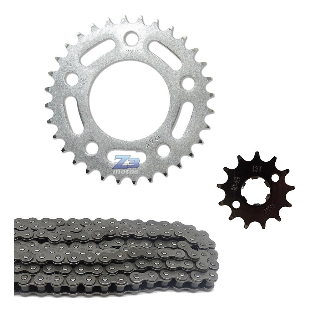 Relação Cbx200 Strada Coroa 32 X 13 Corrente Com Retentor