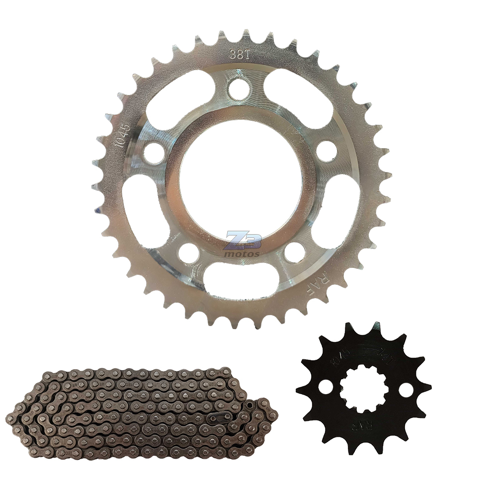 Kit Relação Cbx250 Twister 38 Pinhão 14 Corrente Fina Com Retentor