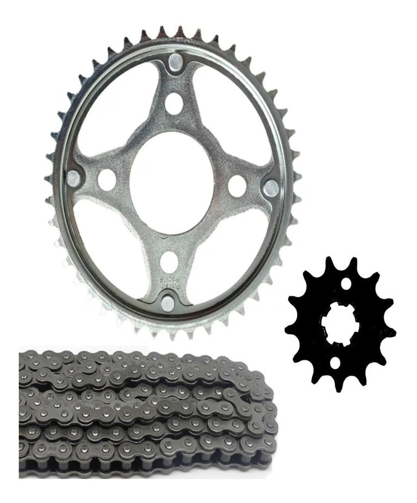 Kit Relação Cbx 150 Aero Coroa 43 Pinhão 13 Corrente Fina