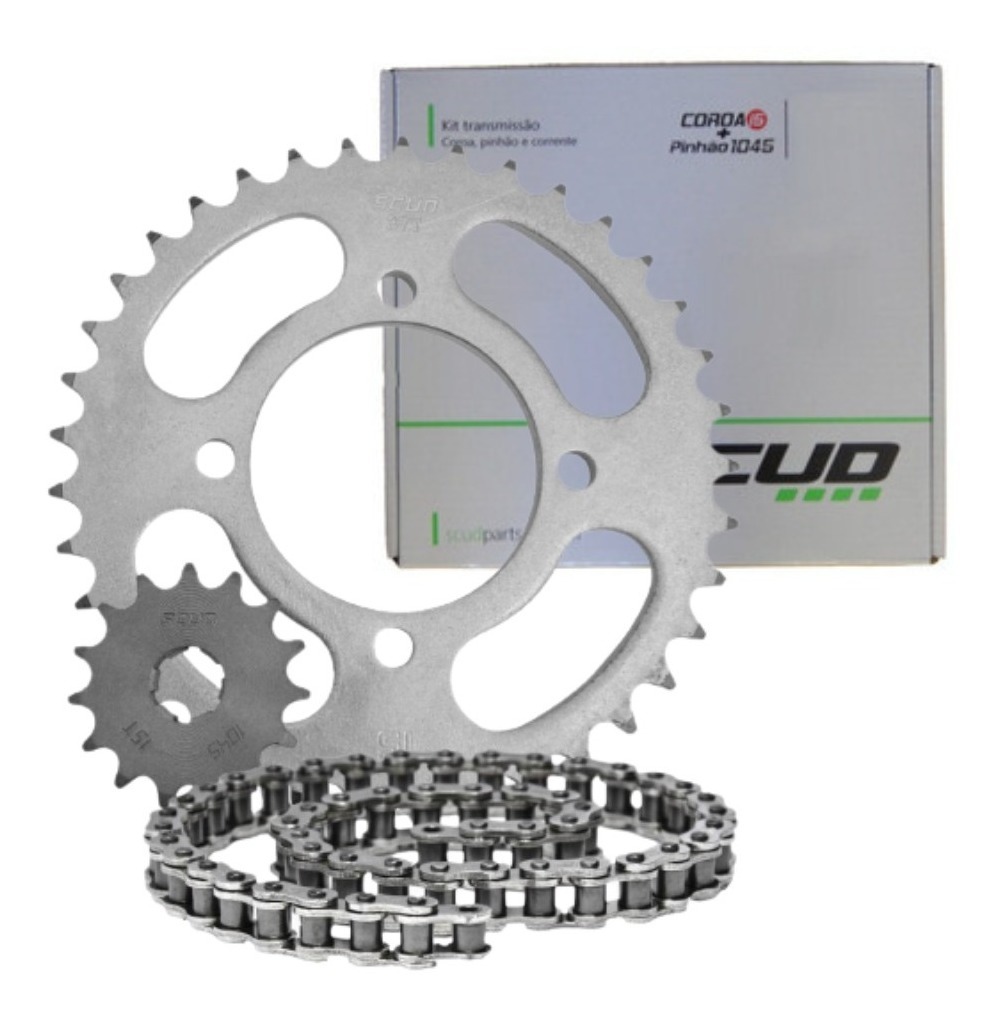 Kit Relação Crypton 105 Coroa 37 Pinhão 15 428h X 98l Scud
