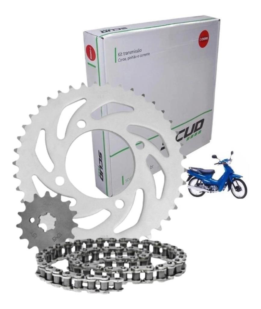 Kit Relação Crypton 115 2010 - 2013 Coroa 41 Pinhão 15 Scud