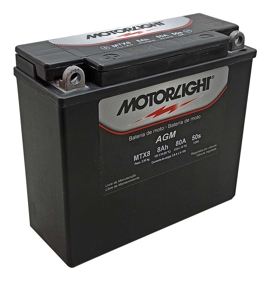 Bateria Moto Motorlight Mtx9a 9ah 90a - YES / Intruder
