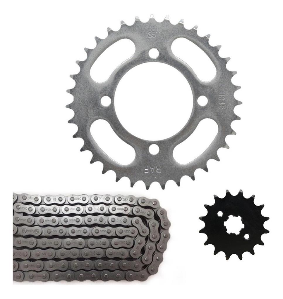 Kit Relação Yamaha Ybr 125 Coroa 35 Pinhão 16 Corrente Fina