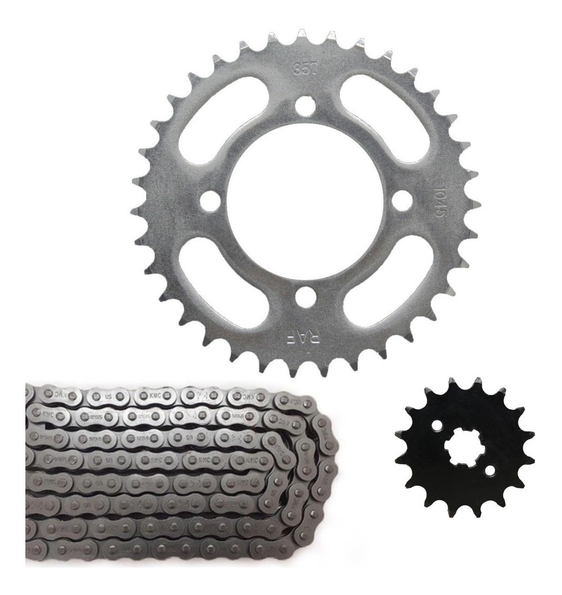 Kit Relação Ybr 125 Coroa 35 Pinhão 16 Corrente 428 Retentor