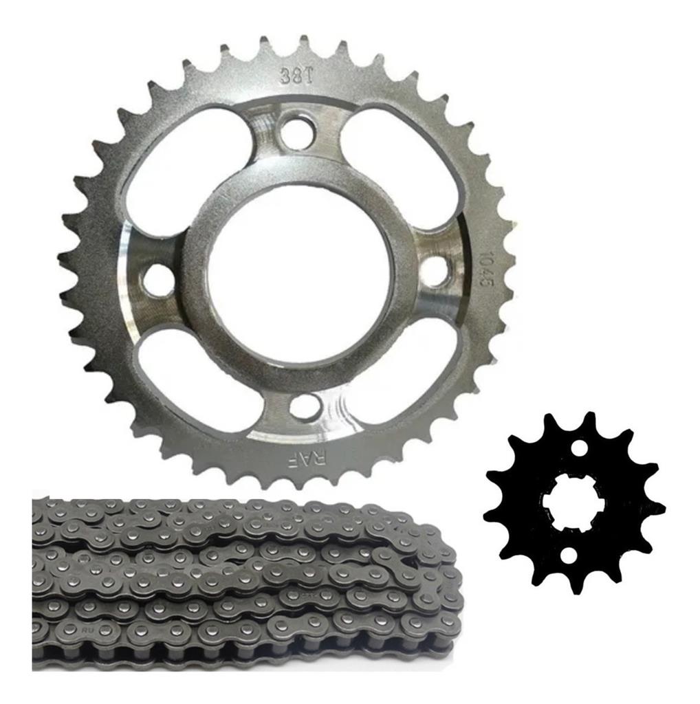 Kit Relação Cbx 150 Aero Coroa 38 Pinhão 13 Corrente Fina