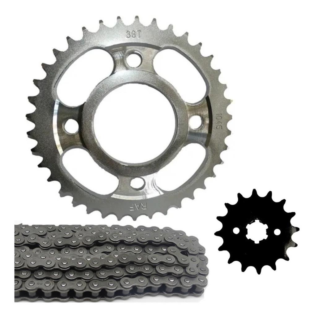 Kit Relação Cbx 150 Aero Coroa 38 Pinhão 16 Corrente Fina