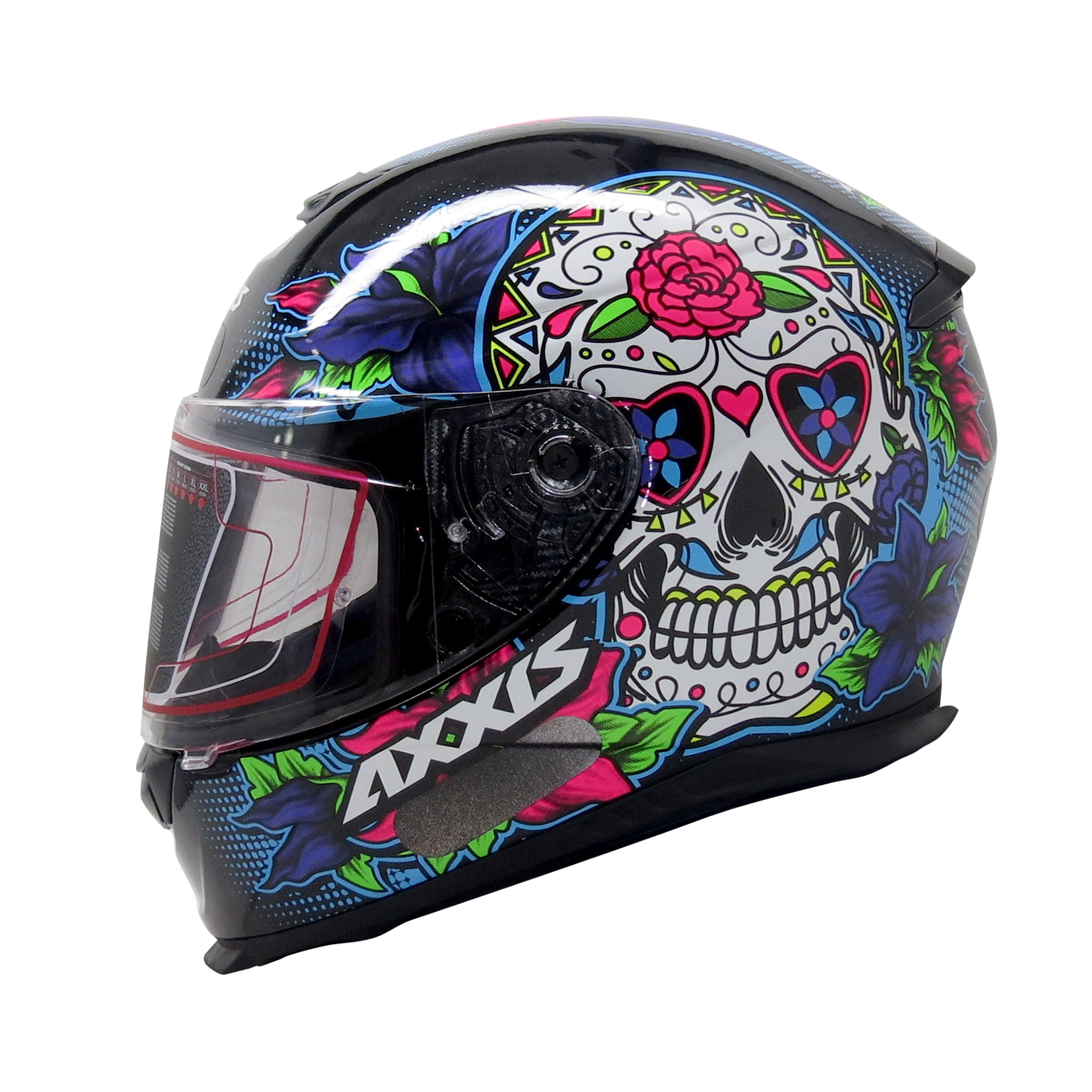 Capacete Axxis Skull Gloss Black Blue
