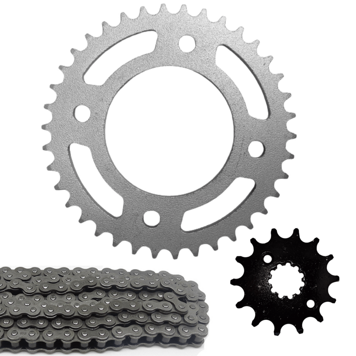 Kit Relação CB TWISTER 2016 até 2022 Coroa 38 + Pinhão 14 + Corrente Fina Passo 428h