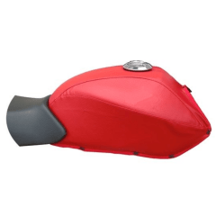 Capa do Tanque de Moto Vermelha Com Logo Fan 125 09-13 / Titan 95-99 / Titan 150 2014 / Factor 125