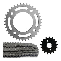 Kit Relação Cb Twister 2016 Coroa 36 Pinhão 17 Corrente Fina