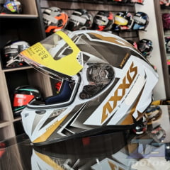 Capacete Axxis Draken Vector Gloss White Gold 