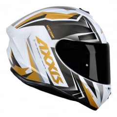 Capacete Axxis Draken Vector Gloss White Gold