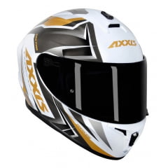 Capacete Axxis Draken Vector Gloss White Gold
