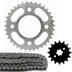 Kit Relação Cbx 150 Aero Coroa 35 Pinhão 16 Corrente Fina