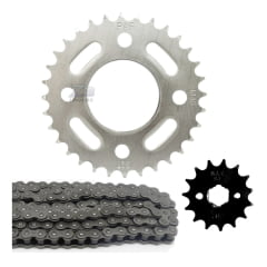 Kit Relação Cbx 150 Aero Coroa 32 Pinhão 15 Corrente Fina