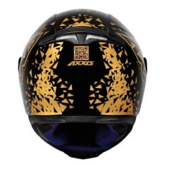 Capacete Axxis Eagle Breaking Gloss Black Gold 