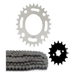 Kit Relação Cbx 150 Aero Coroa 28 Pinhão 16 Corrente Fina