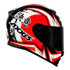 Capacete Axxis Masculino Eagle Japan Gloss Black Red White 
