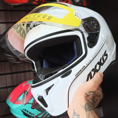 Capacete Axxis Draken Solid Mono Gloss White 