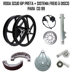 Roda Scud 6p Com Freio À Disco Completo Para Honda Cg Titan 95 À 99